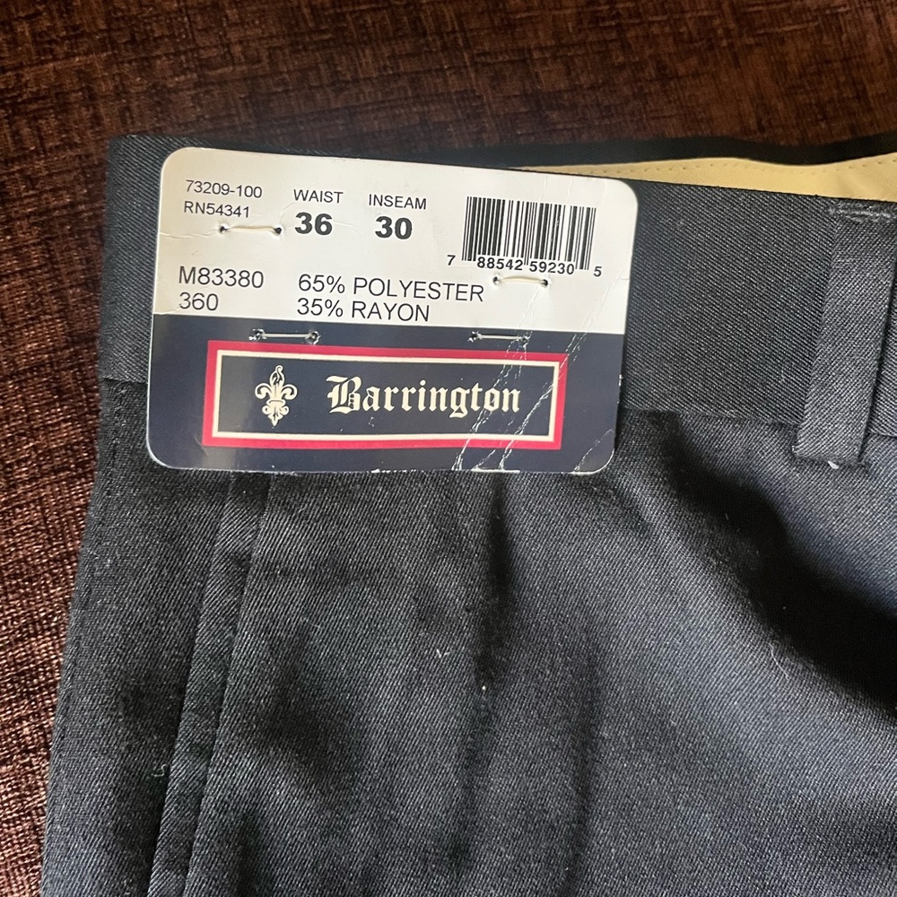 New Barrington mens black dress pants